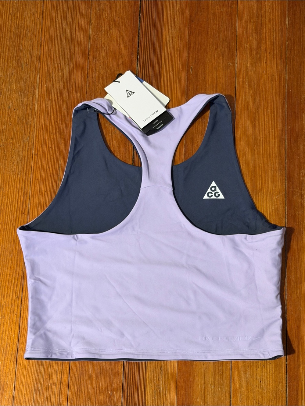Nike ACG Lavender Racerback Crop Reversible Sports Bra - Picture 2 of 5